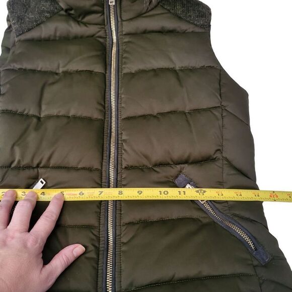 Zara Trafaluc outerwear olive green puffer vest - Picture 12 of 13